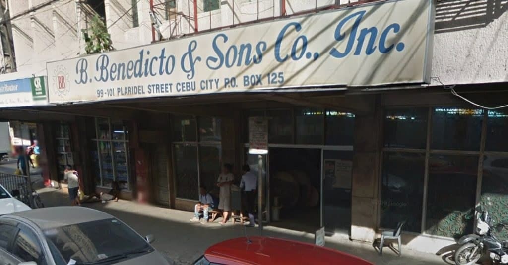 B. Benedicto & Sons Co., Inc. storefront on Plaridel Street, Cebu City